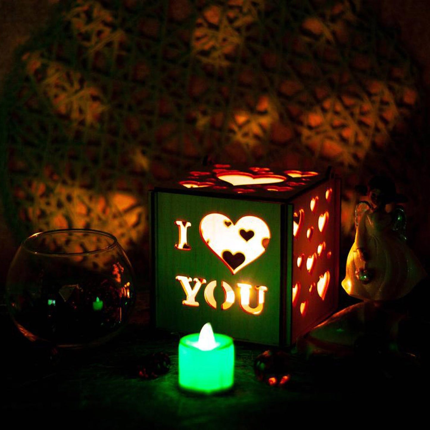 Creative Valentine's Day Projection Wooden Box