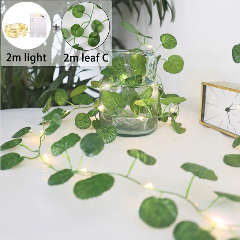 LED String Lights 2M 20LED/ 5M 50LED Maple Leaf Garland Christmas Fairy Lights for Home Bedroom Wall Patio Decoration