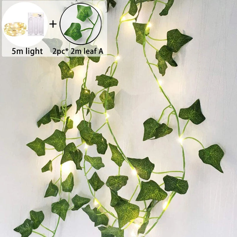 LED String Lights 2M 20LED/ 5M 50LED Maple Leaf Garland Christmas Fairy Lights for Home Bedroom Wall Patio Decoration