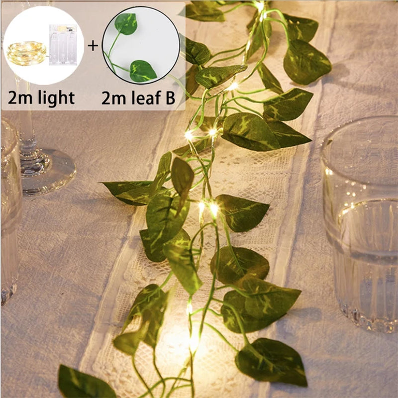 LED String Lights 2M 20LED/ 5M 50LED Maple Leaf Garland Christmas Fairy Lights for Home Bedroom Wall Patio Decoration