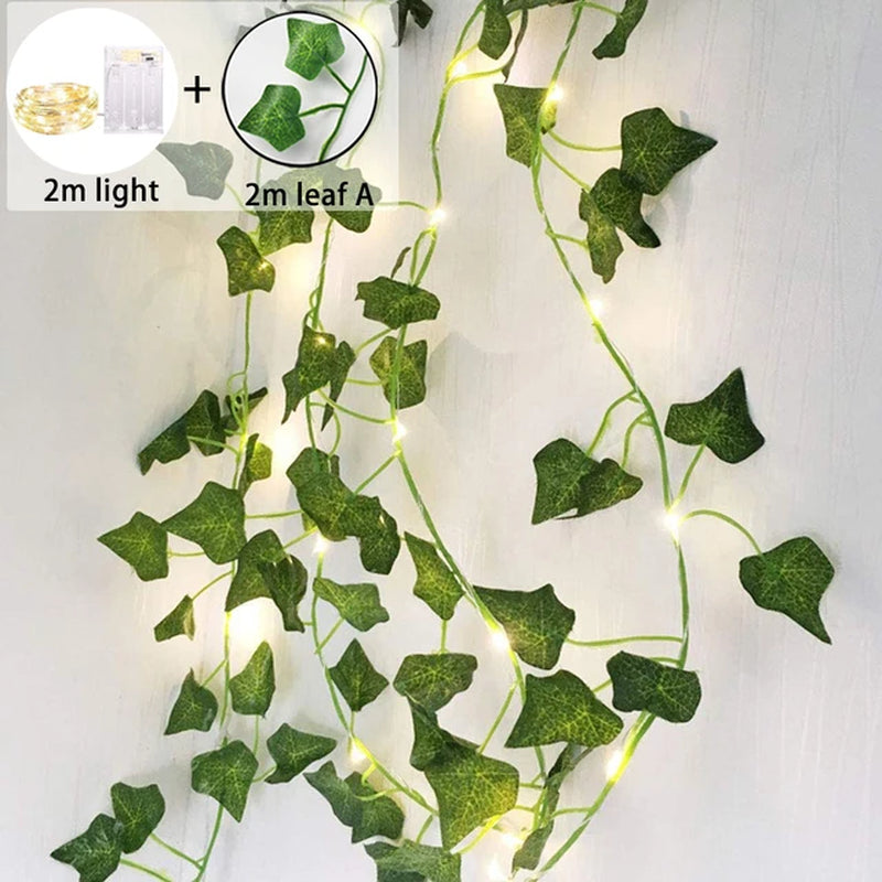 LED String Lights 2M 20LED/ 5M 50LED Maple Leaf Garland Christmas Fairy Lights for Home Bedroom Wall Patio Decoration